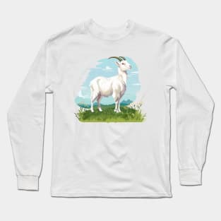 White Goat Long Sleeve T-Shirt